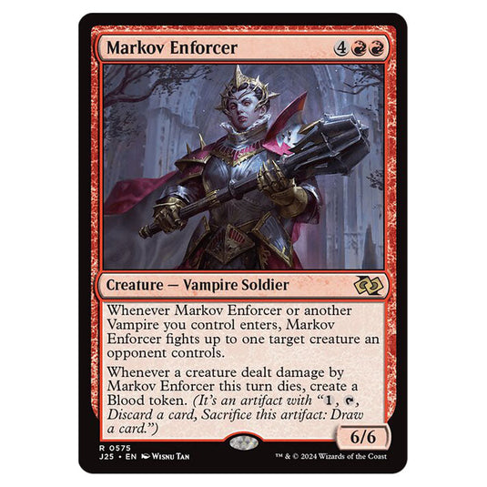 Markov Enforcer 0575 card from the Magic The Gathering set Foundations Jumpstart