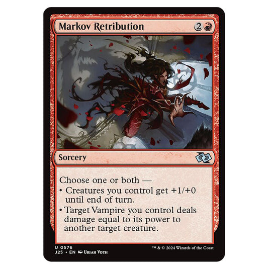 Markov Retribution 0576 card from the Magic The Gathering set Foundations Jumpstart