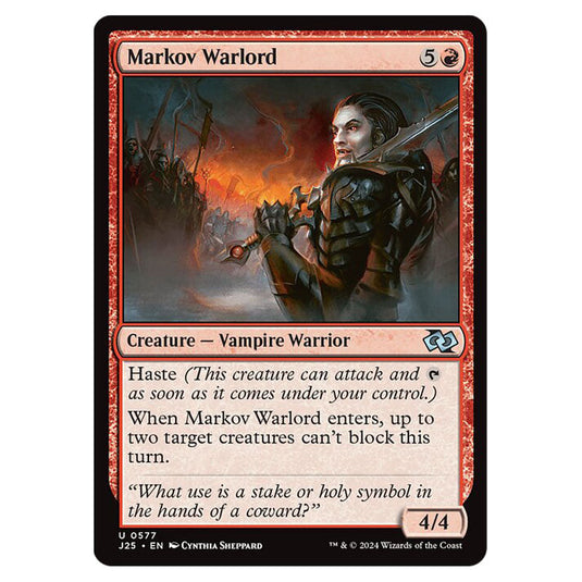 Markov Warlord 0577 card from the Magic The Gathering set Foundations Jumpstart