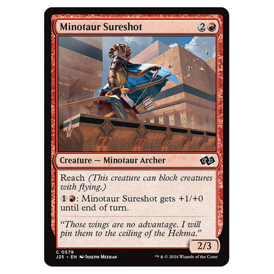 Minotaur Sureshot 0578 card from the Magic The Gathering set Foundations Jumpstart