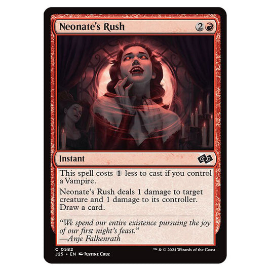 Neonate's Rush 0582 card from the Magic The Gathering set Foundations Jumpstart