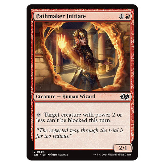 Pathmaker Initiate 0584 card from the Magic The Gathering set Foundations Jumpstart