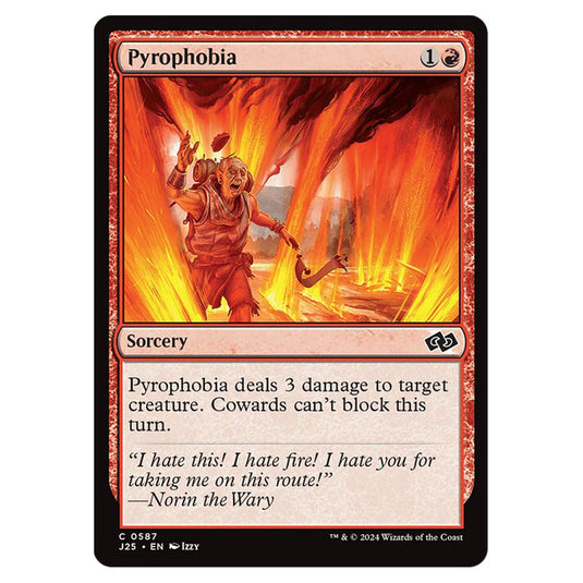 Pyrophobia 0587 card from the Magic The Gathering set Foundations Jumpstart