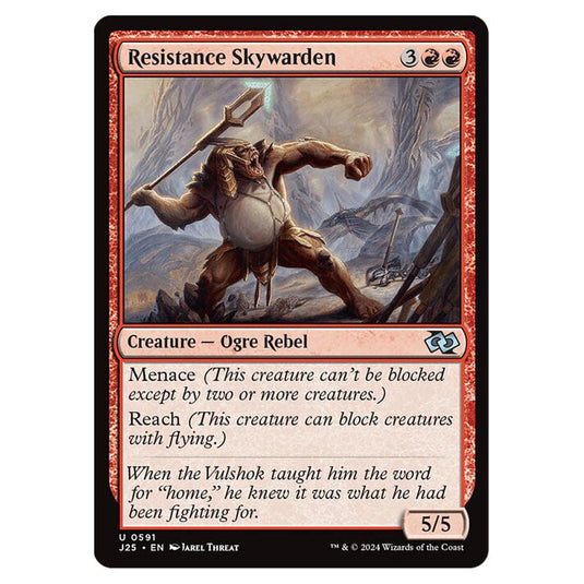 Resistance Skywarden 0591 card from the Magic The Gathering set Foundations Jumpstart