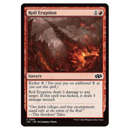 Roil Eruption 0592 card from the Magic The Gathering set Foundations Jumpstart