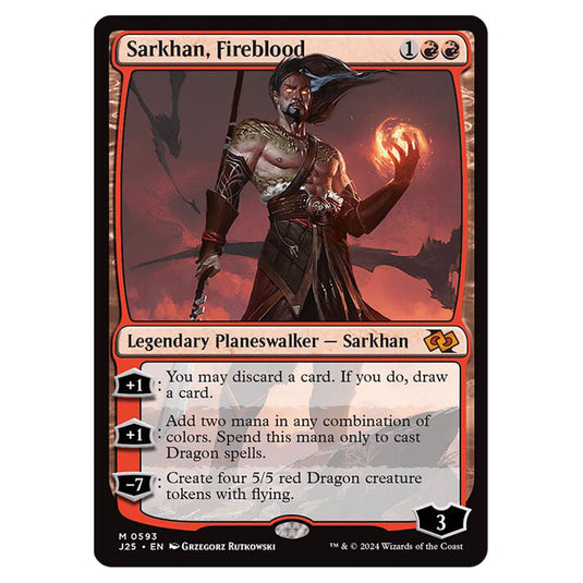 Sarkhan, Fireblood 0593 card from the Magic The Gathering set Foundations Jumpstart