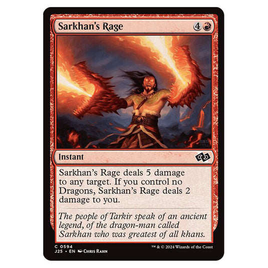 Sarkhan's Rage 0594 card from the Magic The Gathering set Foundations Jumpstart