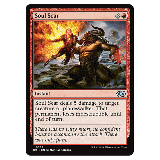 Soul Sear 0599 card from the Magic The Gathering set Foundations Jumpstart