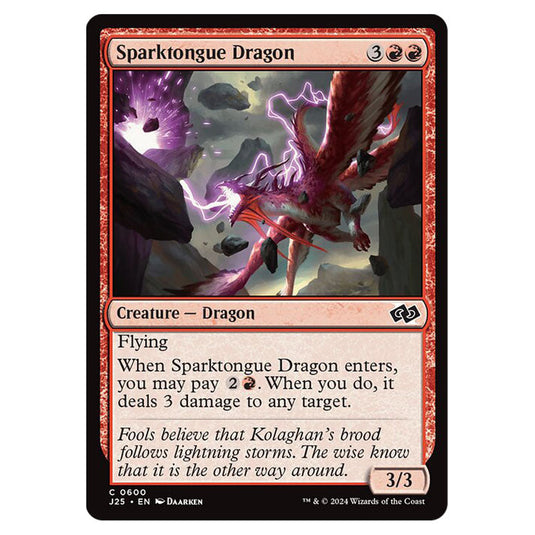 Sparktongue Dragon 0600 card from the Magic The Gathering set Foundations Jumpstart