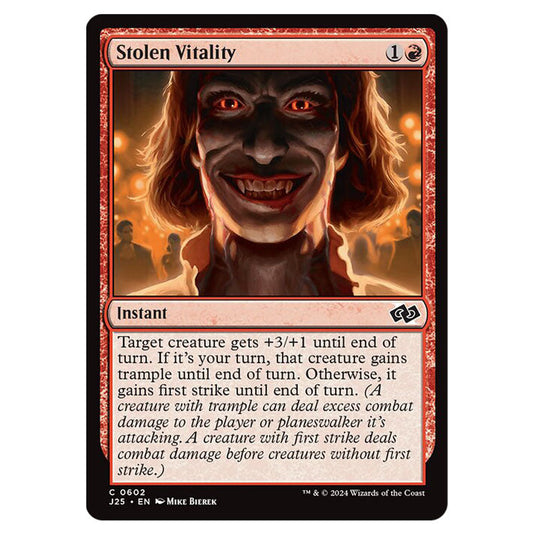 Stolen Vitality 0602 card from the Magic The Gathering set Foundations Jumpstart