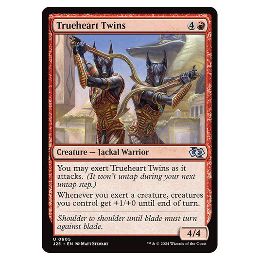 Trueheart Twins 0605 card from the Magic The Gathering set Foundations Jumpstart