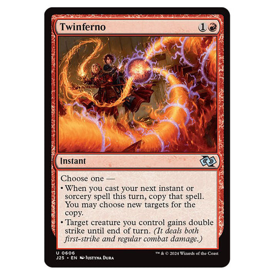 Twinferno 0606 card from the Magic The Gathering set Foundations Jumpstart