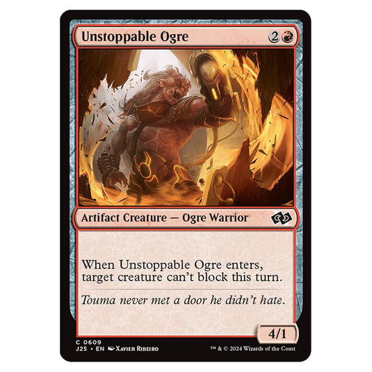 Unstoppable Ogre 0609 card from the Magic The Gathering set Foundations Jumpstart