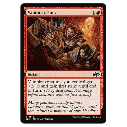 Vampiric Fury 0610 card from the Magic The Gathering set Foundations Jumpstart