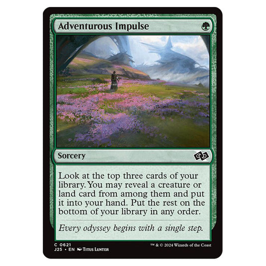 Adventurous Impulse 0621 card from the Magic The Gathering set Foundations Jumpstart