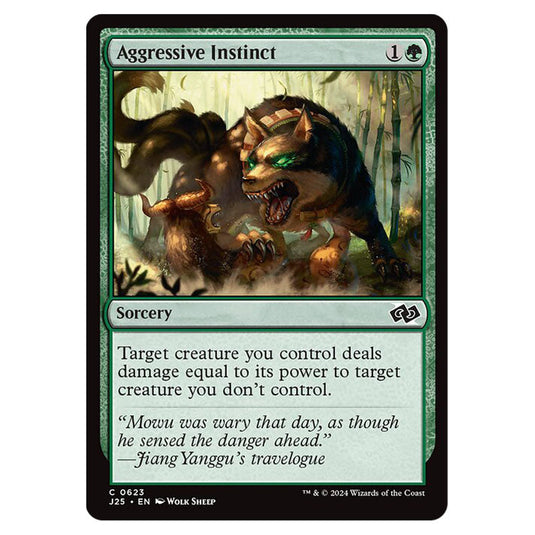 Aggressive Instinct 0623 card from the Magic The Gathering set Foundations Jumpstart