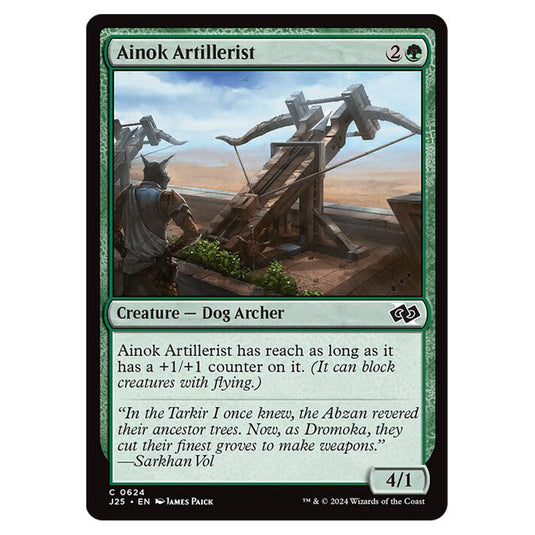 Ainok Artillerist 0624 card from the Magic The Gathering set Foundations Jumpstart