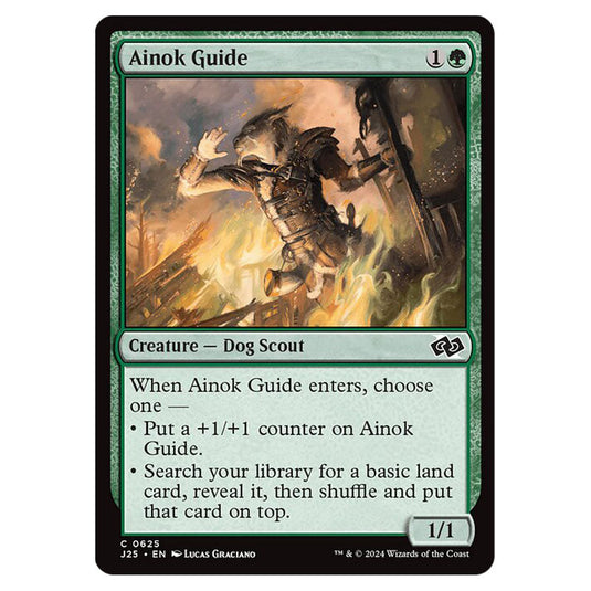 Ainok Guide 0625 card from the Magic The Gathering set Foundations Jumpstart