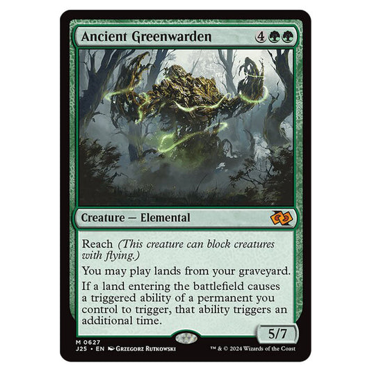 Ancient Greenwarden 0627 card from the Magic The Gathering set Foundations Jumpstart