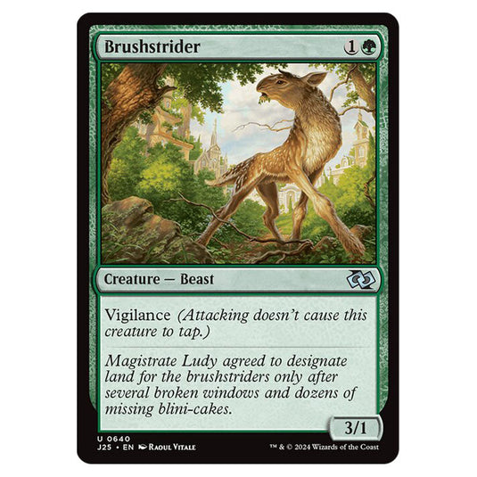 Brushstrider 0640 card from the Magic The Gathering set Foundations Jumpstart