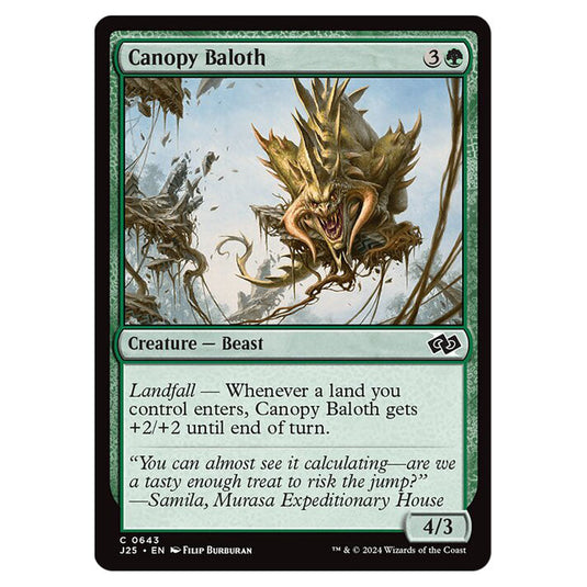 Canopy Baloth 0643 card from the Magic The Gathering set Foundations Jumpstart