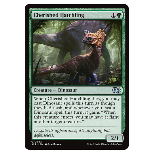 Cherished Hatchling 0644 card from the Magic The Gathering set Foundations Jumpstart