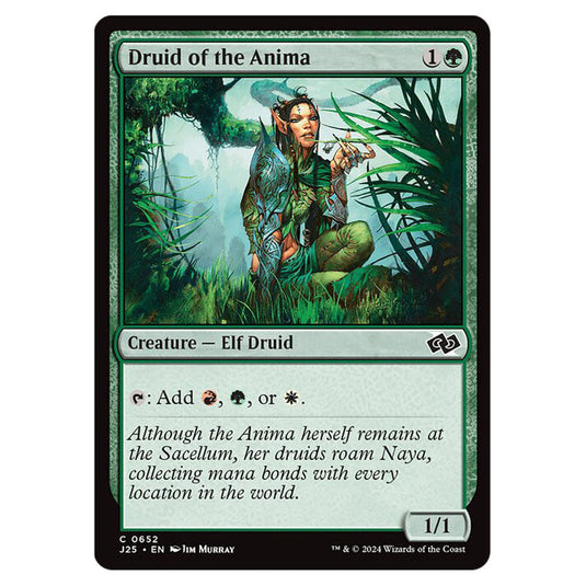 Druid of the Anima 0652 card from the Magic The Gathering set Foundations Jumpstart