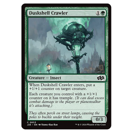 Duskshell Crawler 0653 card from the Magic The Gathering set Foundations Jumpstart