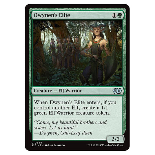 Dwynen's Elite 0654 card from the Magic The Gathering set Foundations Jumpstart