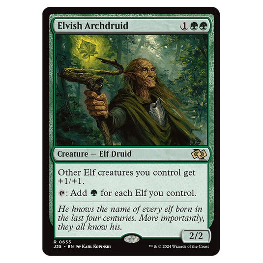 Elvish Archdruid 0655 card from the Magic The Gathering set Foundations Jumpstart