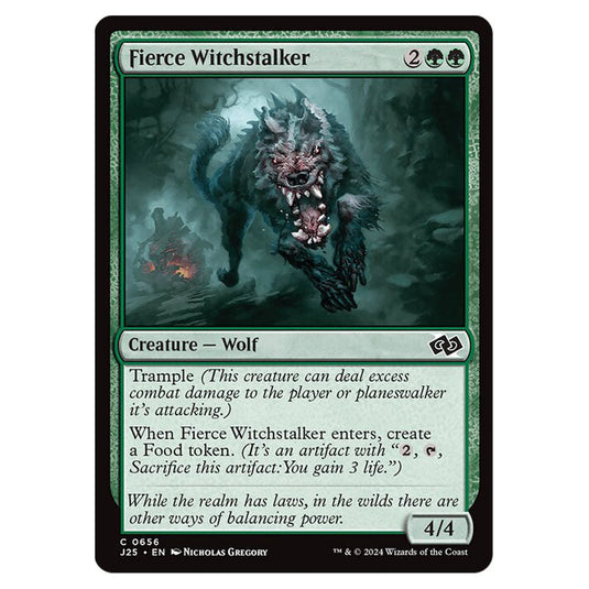 Fierce Witchstalker 0656 card from the Magic The Gathering set Foundations Jumpstart