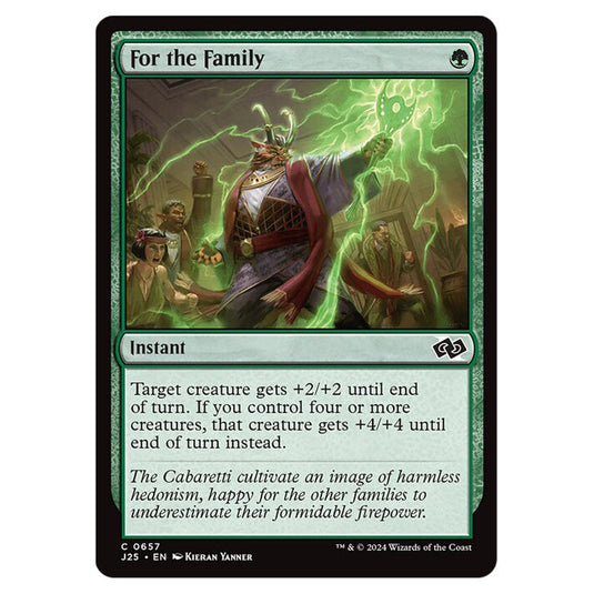 For the Family 0657 card from the Magic The Gathering set Foundations Jumpstart