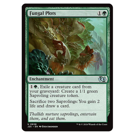 Fungal Plots 0658 card from the Magic The Gathering set Foundations Jumpstart