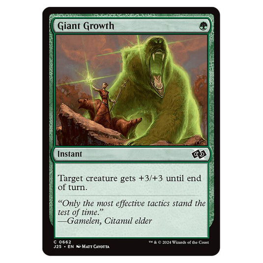 Giant Growth 0662 card from the Magic The Gathering set Foundations Jumpstart