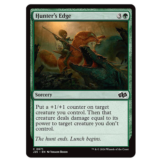 Hunter's Edge 0671 card from the Magic The Gathering set Foundations Jumpstart