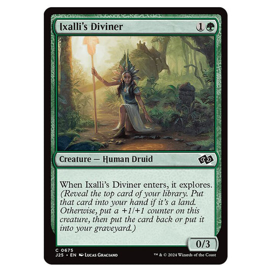 Ixalli's Diviner 0675 card from the Magic The Gathering set Foundations Jumpstart