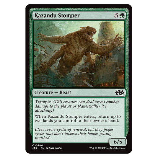 Kazandu Stomper 0680 card from the Magic The Gathering set Foundations Jumpstart