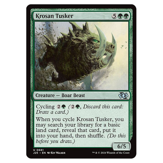 Krosan Tusker 0681 card from the Magic The Gathering set Foundations Jumpstart