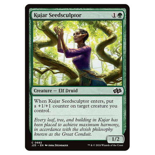 Kujar Seedsculptor 0682 card from the Magic The Gathering set Foundations Jumpstart