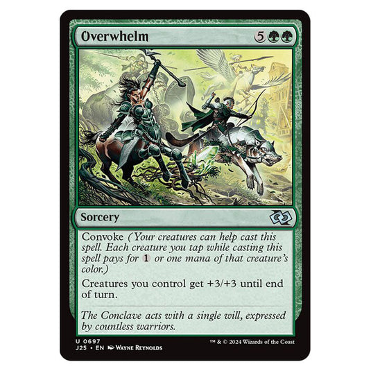 Overwhelm 0697 card from the Magic The Gathering set Foundations Jumpstart