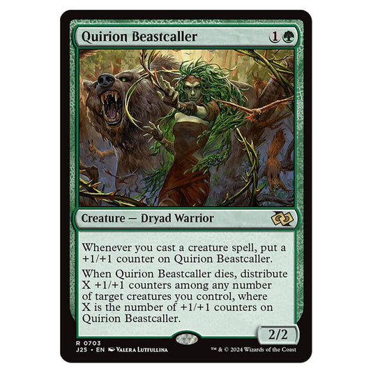 Quirion Beastcaller 0703 card from the Magic The Gathering set Foundations Jumpstart