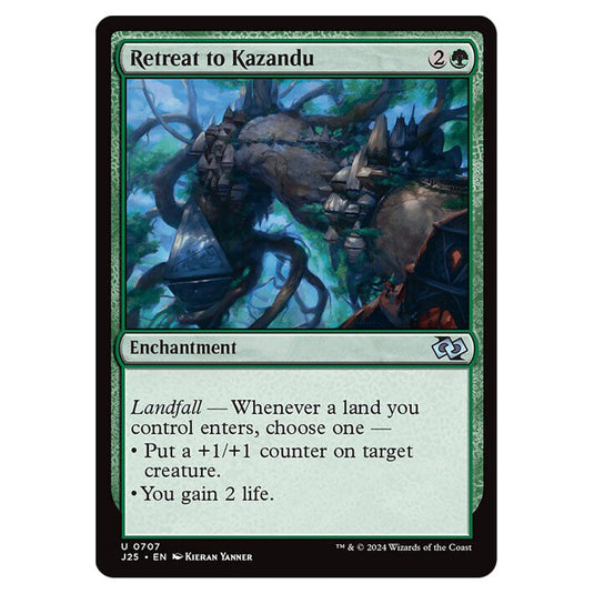 Retreat to Kazandu 0707 card from the Magic The Gathering set Foundations Jumpstart