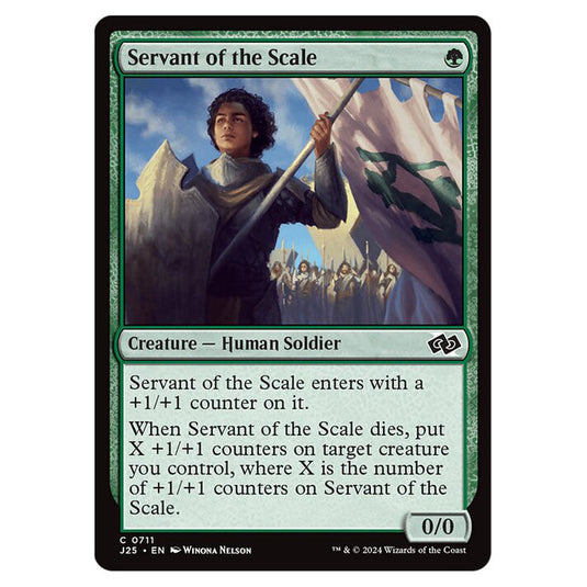 Servant of the Scale 0711 card from the Magic The Gathering set Foundations Jumpstart