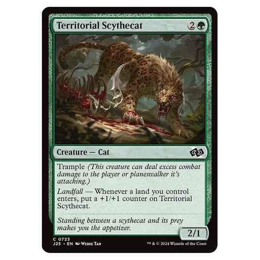 Territorial Scythecat 0723 card from the Magic The Gathering set Foundations Jumpstart