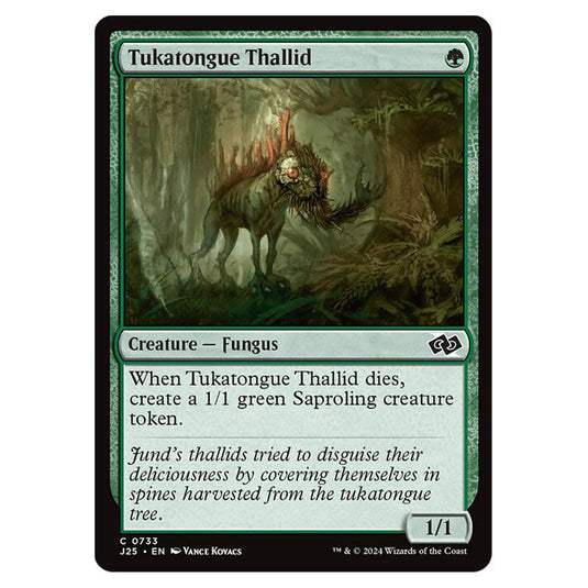 Tukatongue Thallid 0733 card from the Magic The Gathering set Foundations Jumpstart