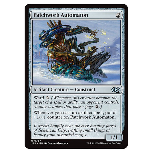Patchwork Automaton 0757 card from the Magic The Gathering set Foundations Jumpstart