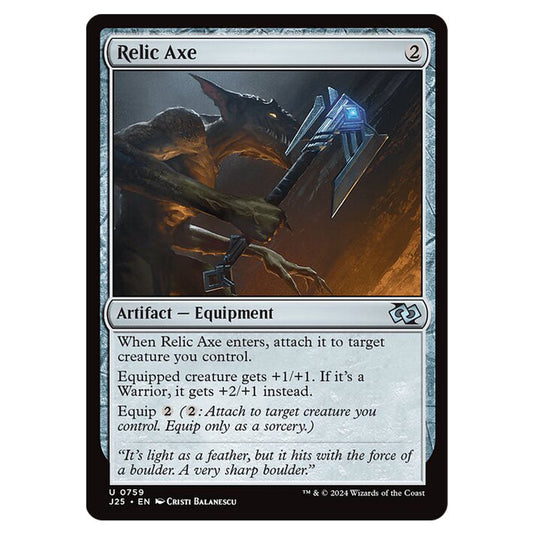 Relic Axe 0759 card from the Magic The Gathering set Foundations Jumpstart