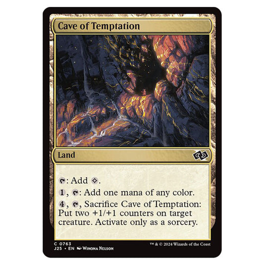 Cave of Temptation 0763 card from the Magic The Gathering set Foundations Jumpstart