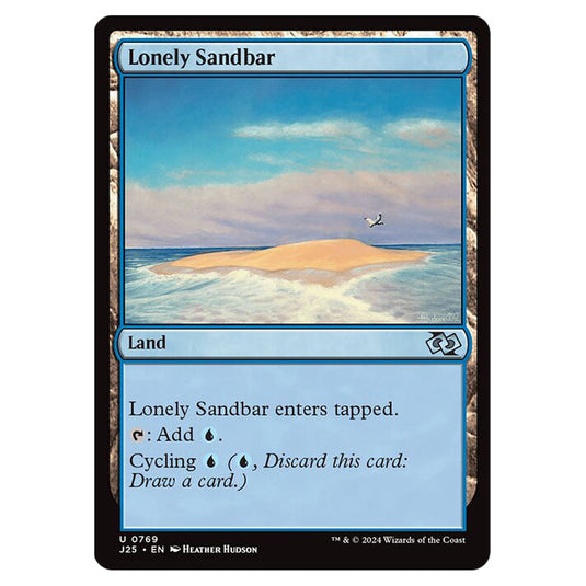 Lonely Sandbar 0769 card from the Magic The Gathering set Foundations Jumpstart