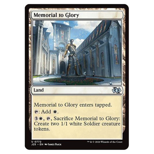 Memorial to Glory 0772 card from the Magic The Gathering set Foundations Jumpstart